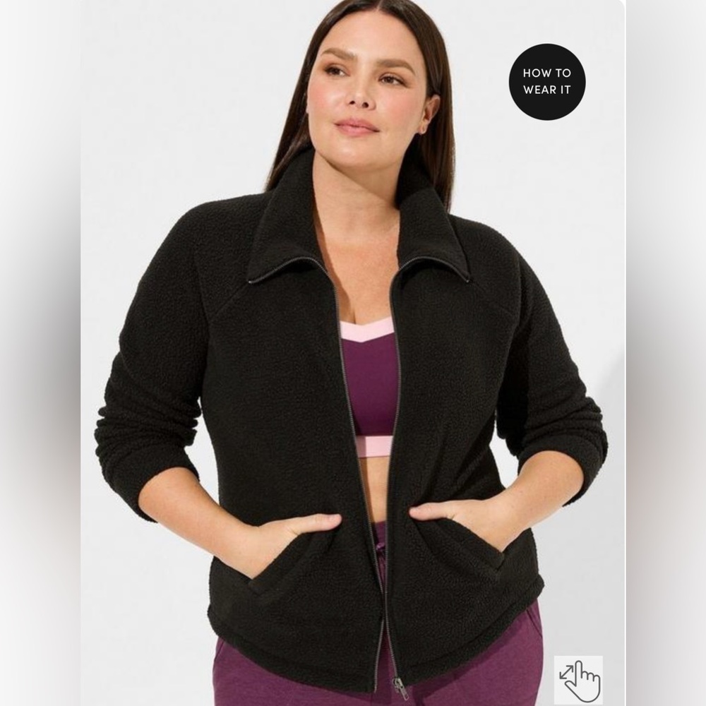 Torrid Sherpa Zip Up Lounge Sweatshirt NWT